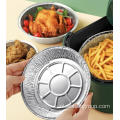 Zilveren ronde aluminium foliecontainer voor bakcake, bbq